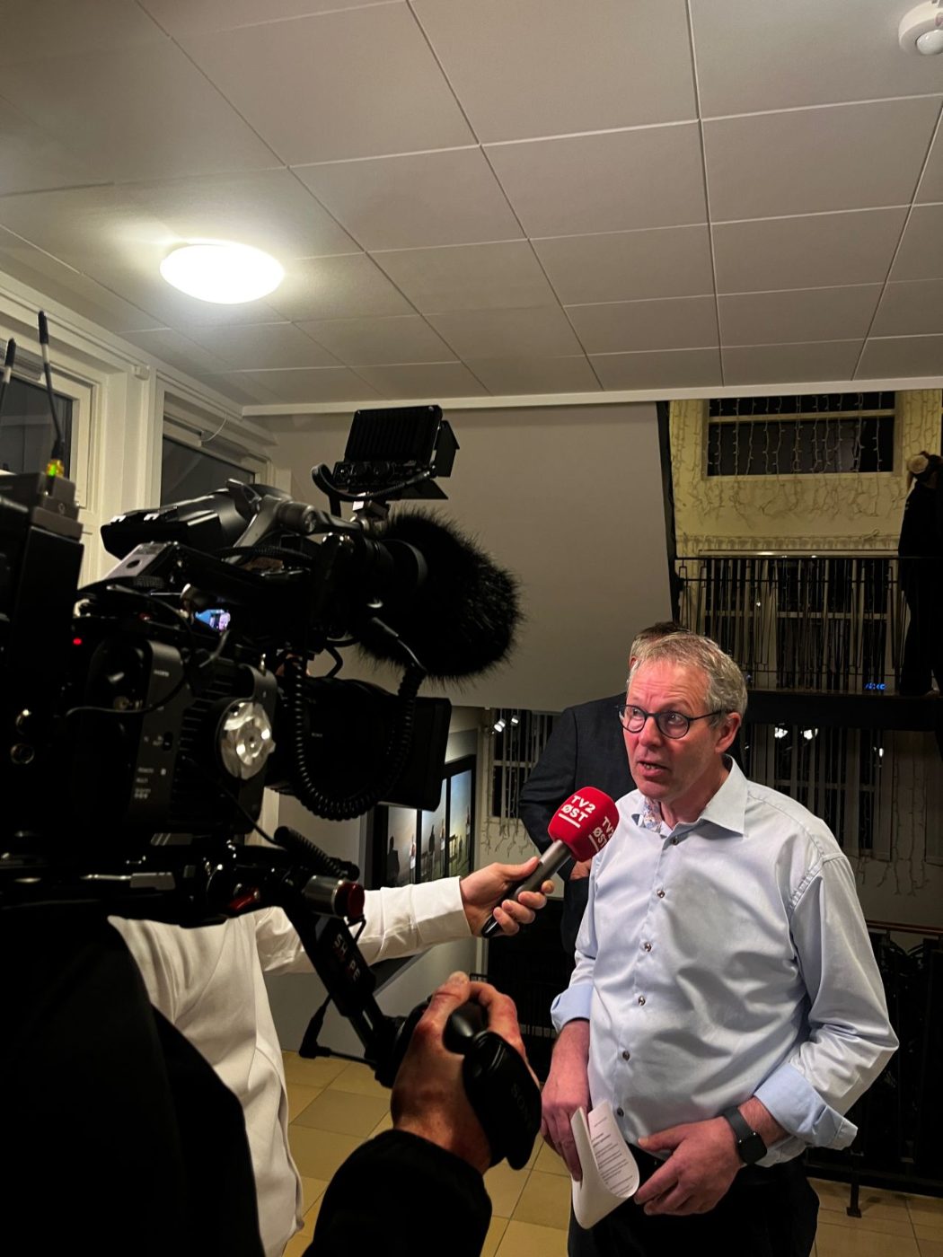 TV-interview under valgkampen